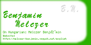 benjamin melczer business card